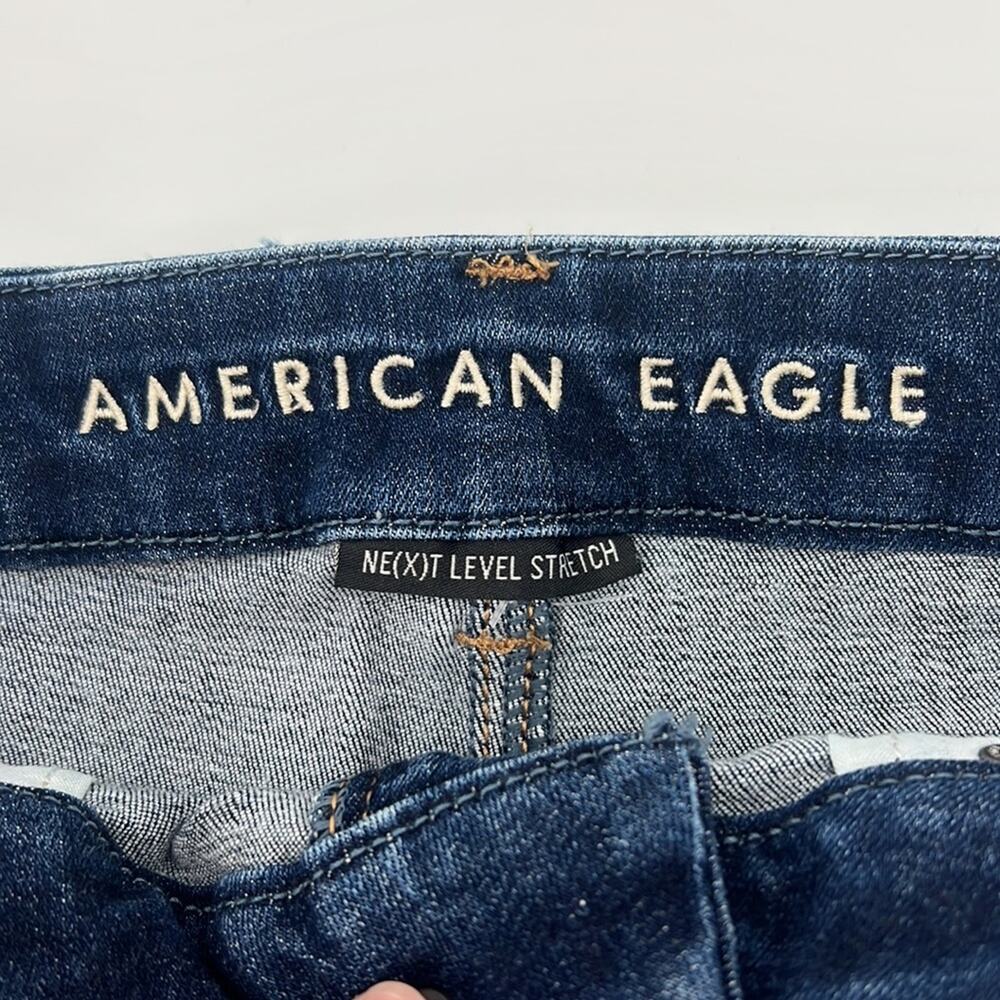 American Eagle Hi-Rise Shortie Denim Shorts - Blue - 6 - Picture 3 of 7